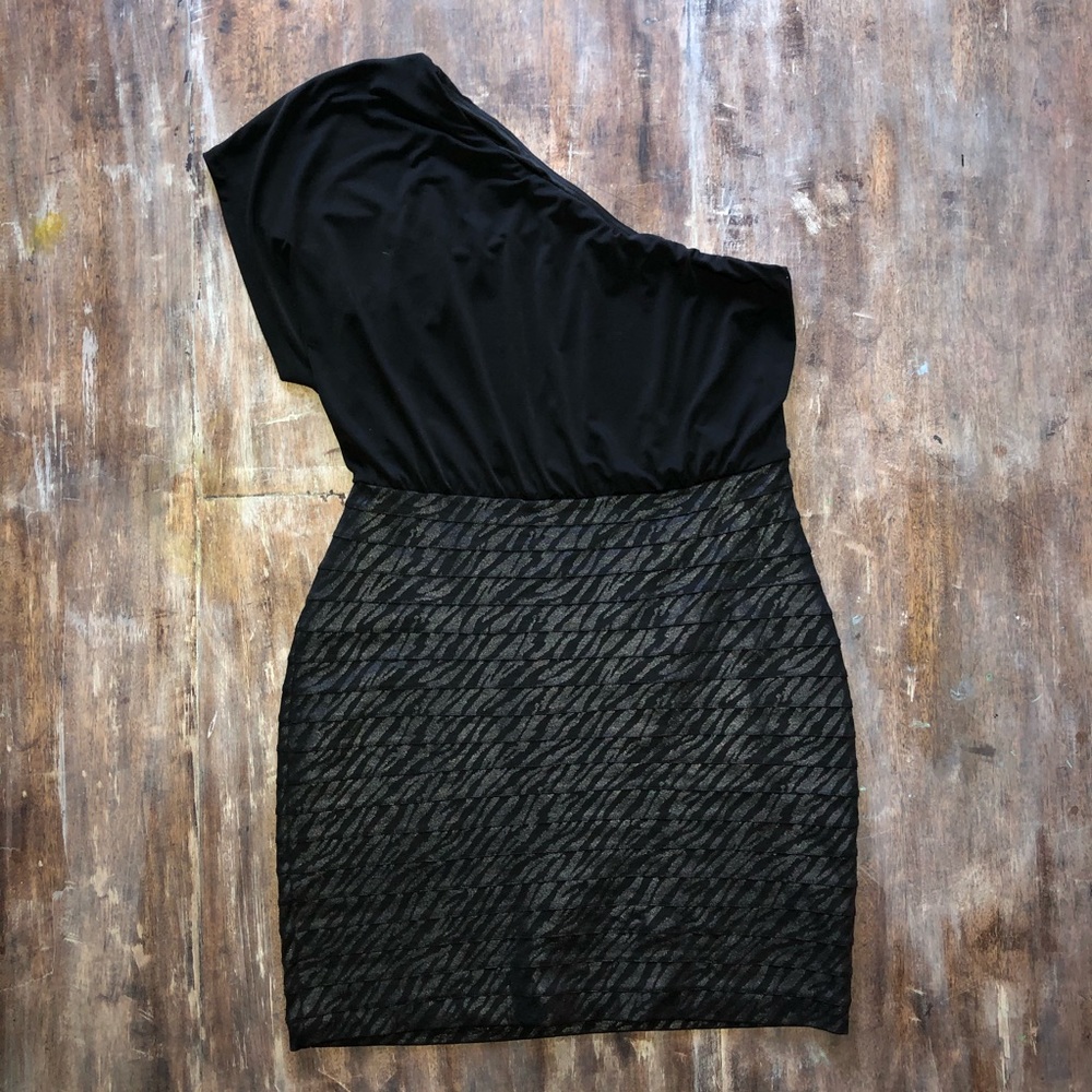Express One Shouldered Dress - Picture 1 of 4